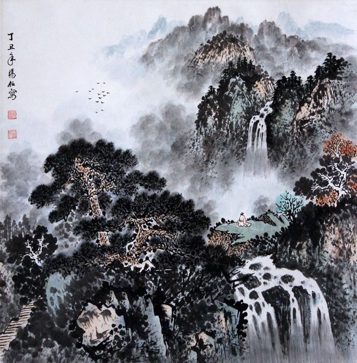 杨任国画作品,尺寸为66*65.5