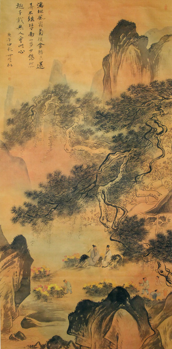 张世明国画作品,尺寸为168*83