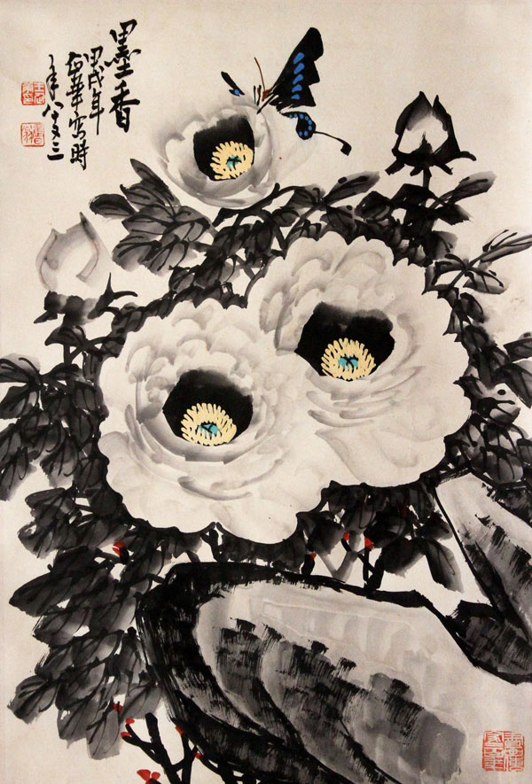 王企华国画作品,尺寸为68x44