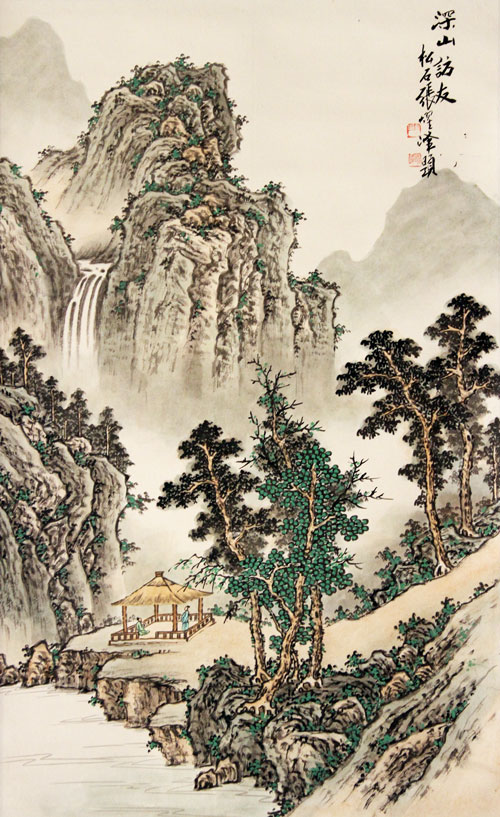 张耀峰国画作品,尺寸为50x81