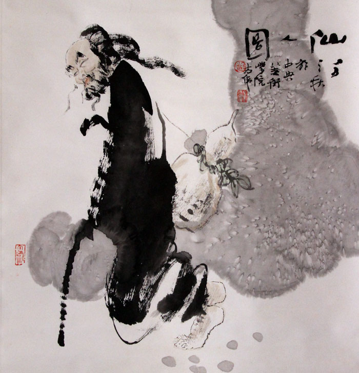 刘志伟国画作品,尺寸为69x68
