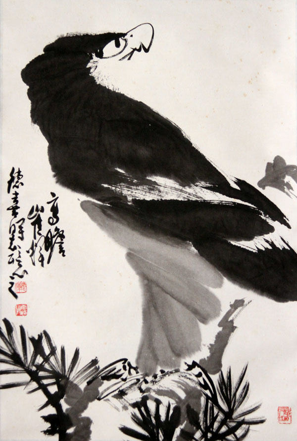 崔辉国画作品,尺寸为68.5x45.5