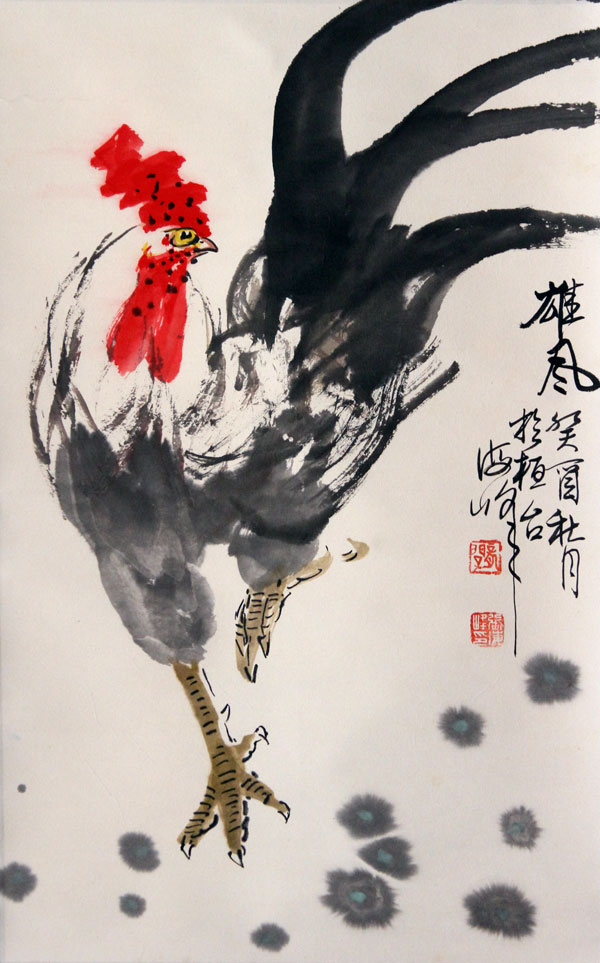张海峰国画作品,尺寸为66x42
