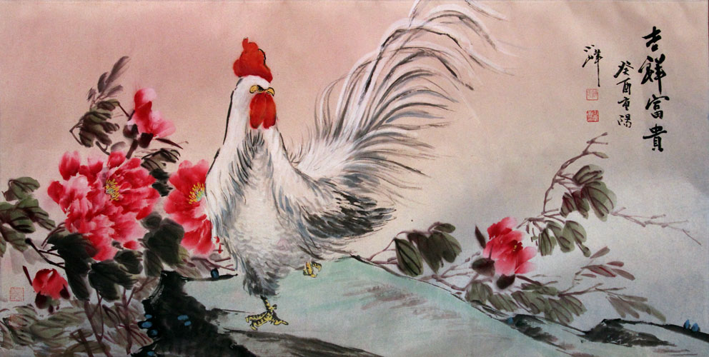 许小峰国画作品,尺寸为120x61