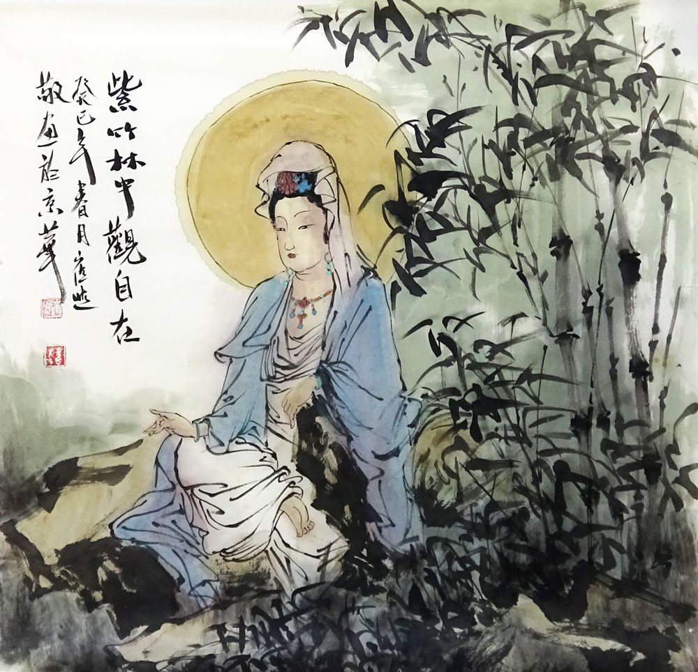 崔进 观音 69x68.5