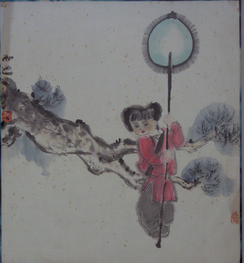 徐秀兰国画作品,尺寸为51x49